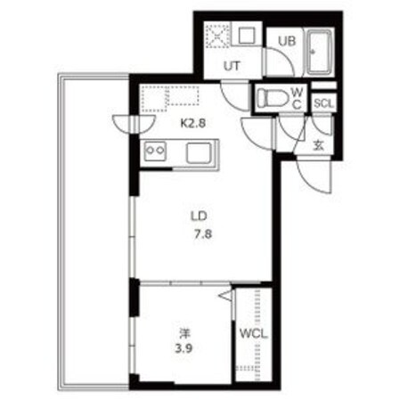 S-RESIDENCE琴似(エスレジデンス琴似)の物件間取画像